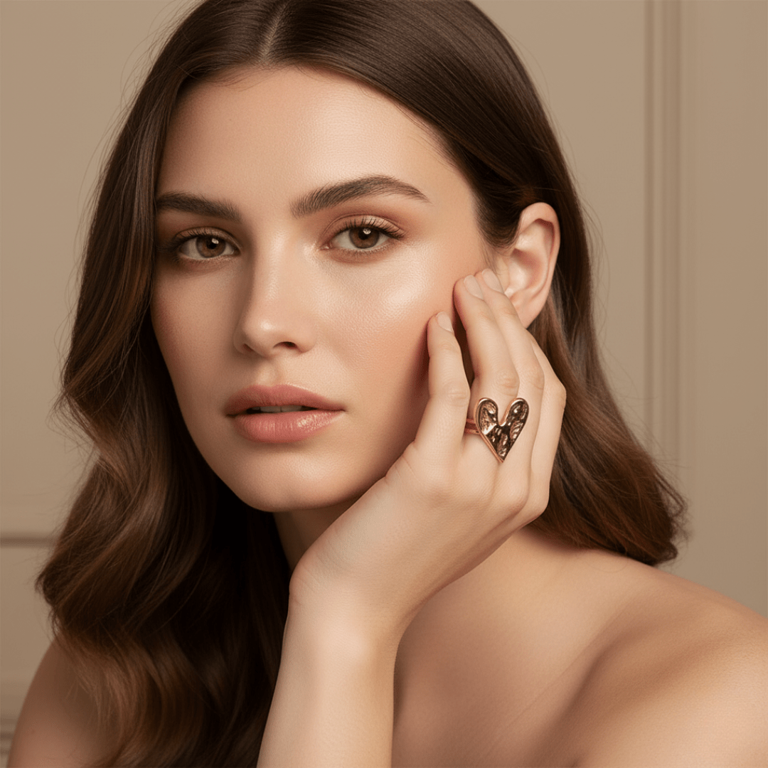 Anillo Corazón Costa Dorada