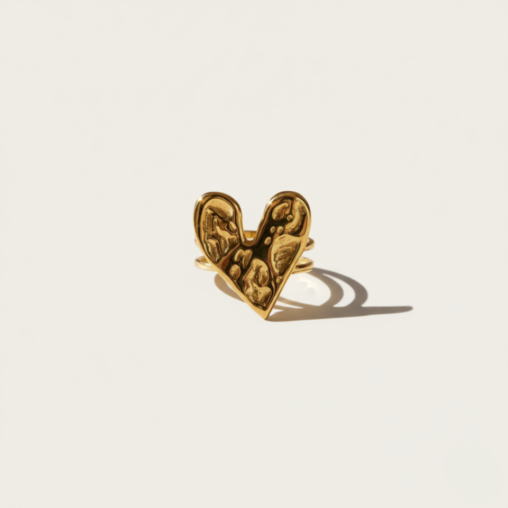 Anillo Corazón Costa Dorada