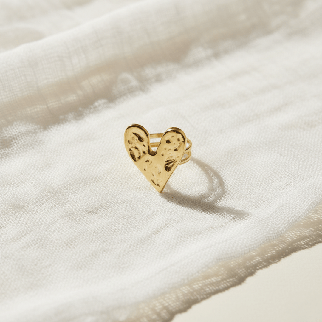 Anillo Corazón Costa Dorada