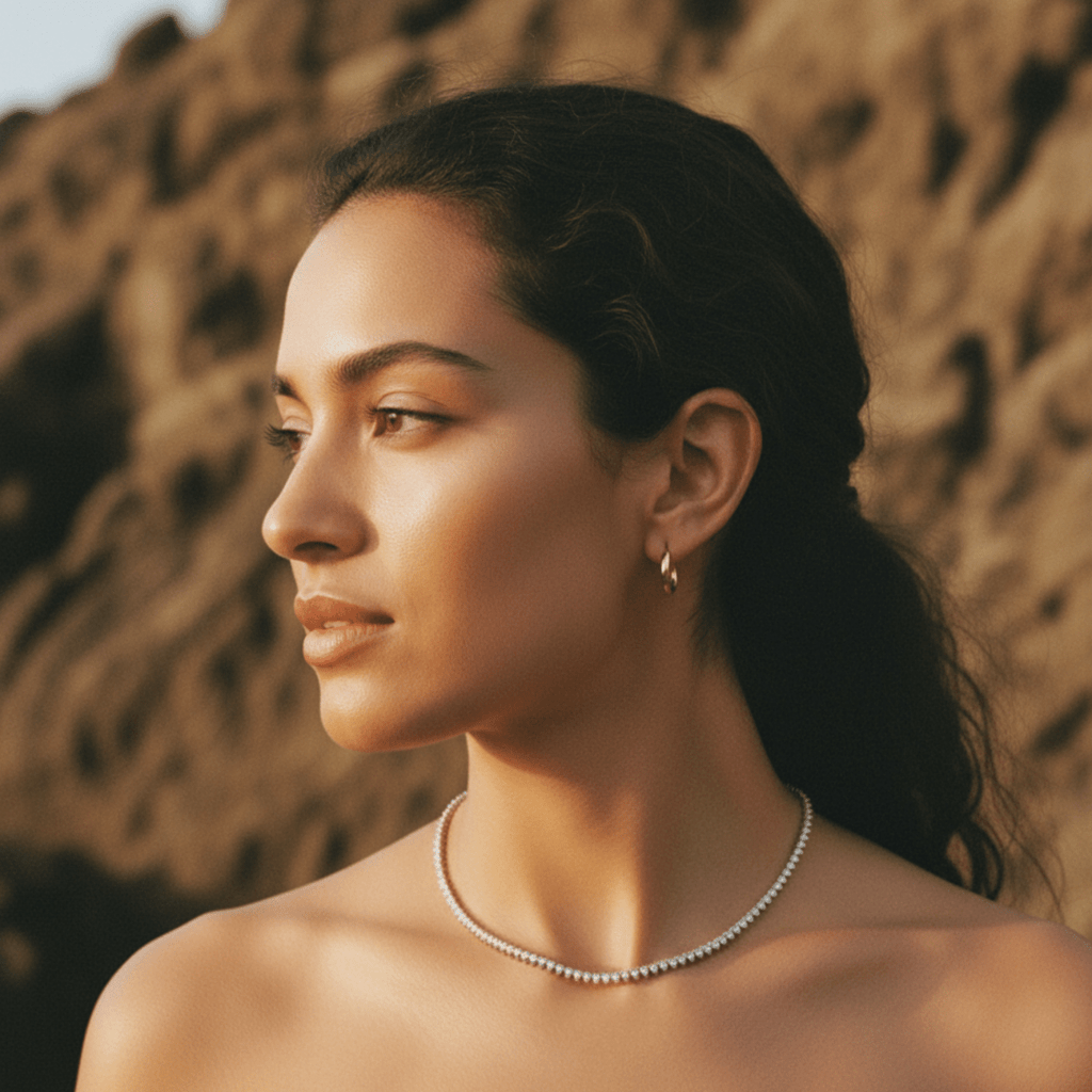 Elegant Heart Tennis Necklace - Cubic Zirconia Jewelry for Every Occasion