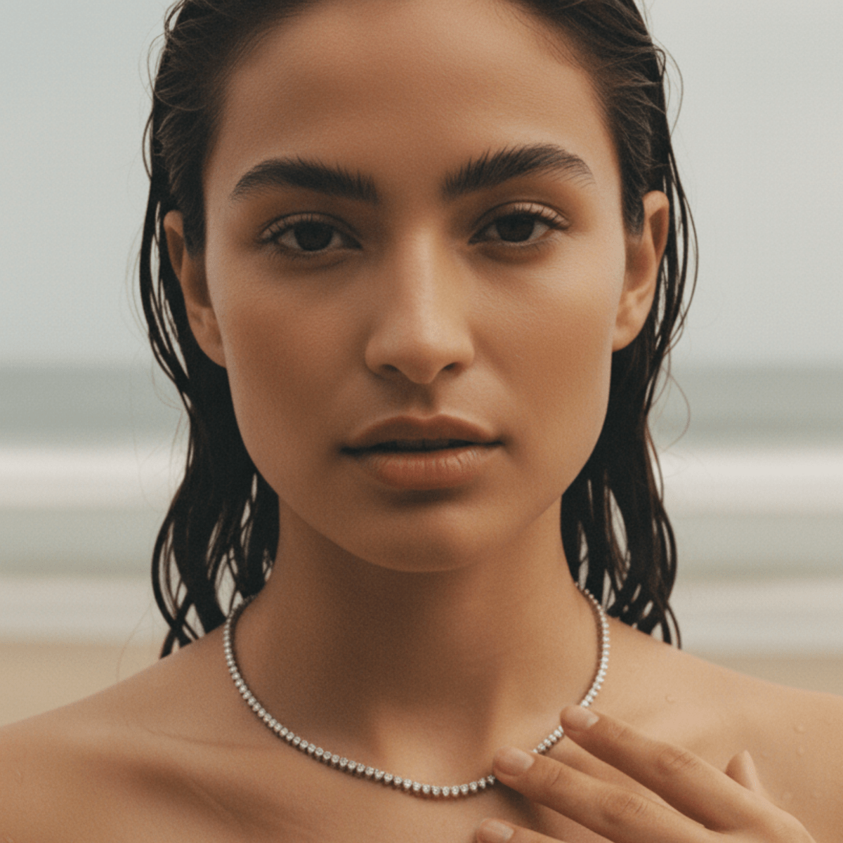 Elegant Heart Tennis Necklace - Cubic Zirconia Jewelry for Every Occasion