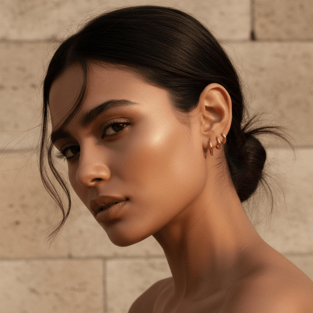 Boucles d'oreilles créoles élégantes Huggie - Acier inoxydable plaqué or Créoles dorées