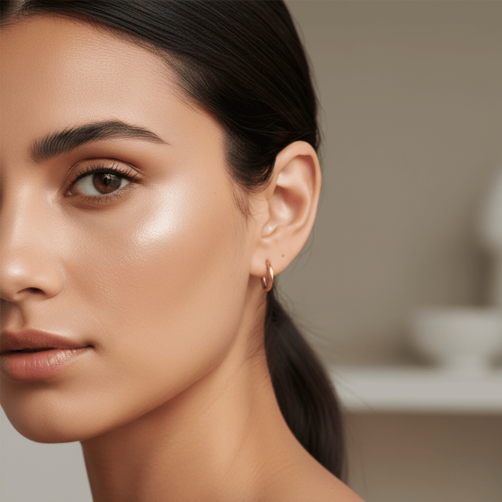 Boucles d'oreilles créoles élégantes Huggie - Acier inoxydable plaqué or Créoles dorées