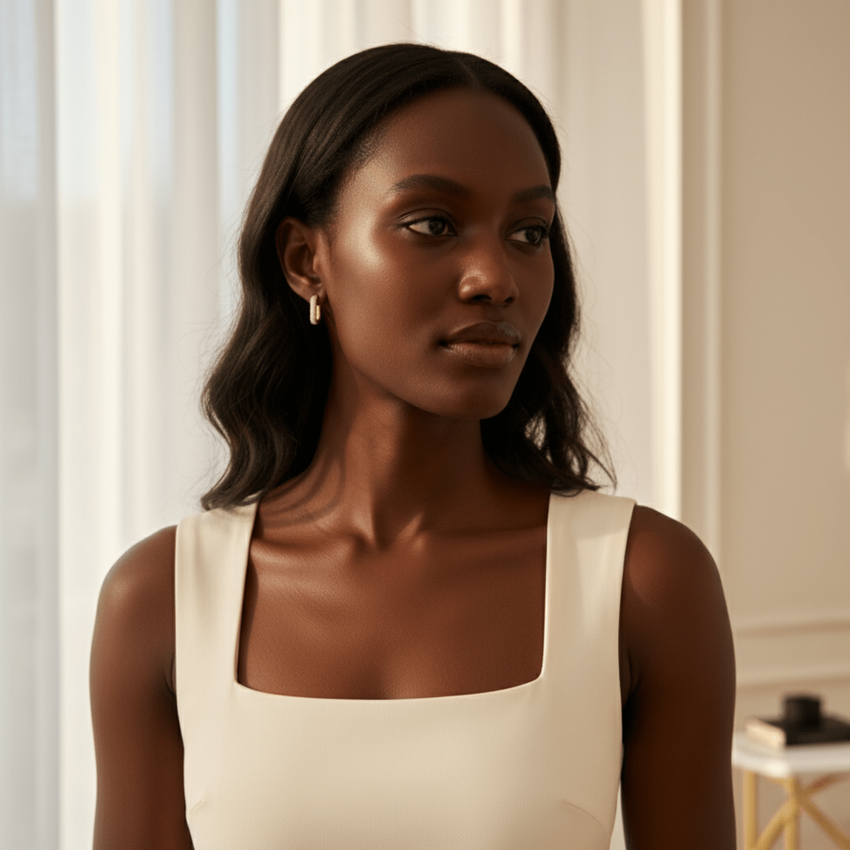 Orecchini a cerchio con aureola dorata in pietra da spiaggia