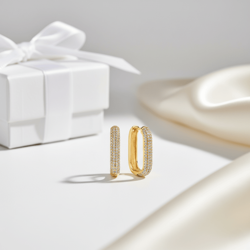 Créoles Halo Or Pierre de Plage