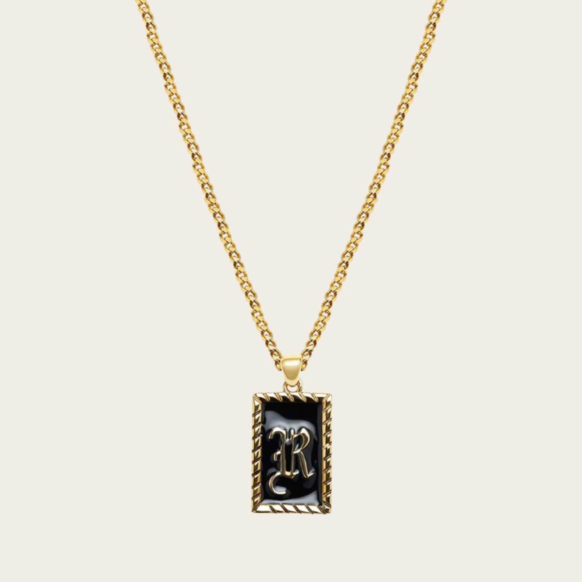 Elegante initiaal hanger - aanpasbaar emaille ontwerp in goud of zilver