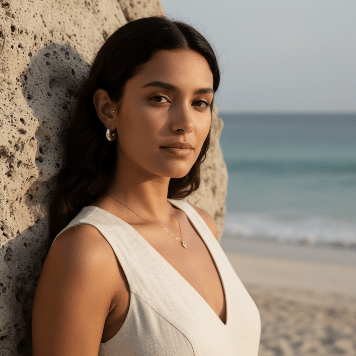 Elegant Medium Silver Hoop Earrings - Stylish, Versatile Accessory