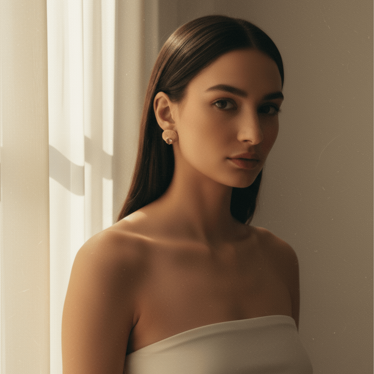 Elegante roze kristallen schelpenoorbellen in goud - lichtgewicht en hypoallergeen