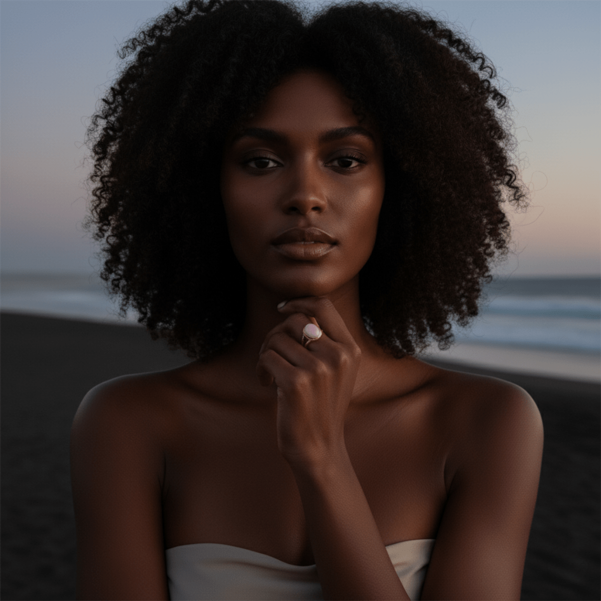 Anillo de ventana rosa atardecer dorado