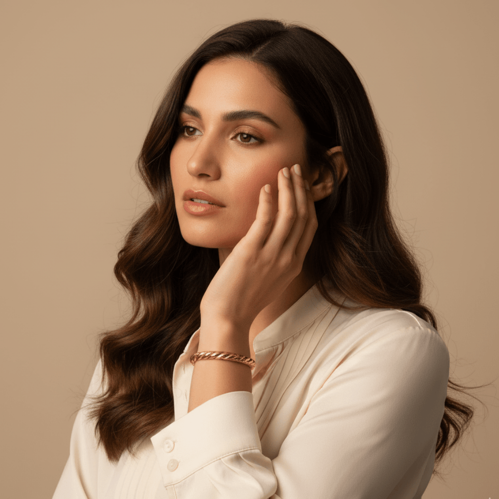 Elegant geribbeld gouden armband - vergulde koperen manchet voor veelzijdig gebruik