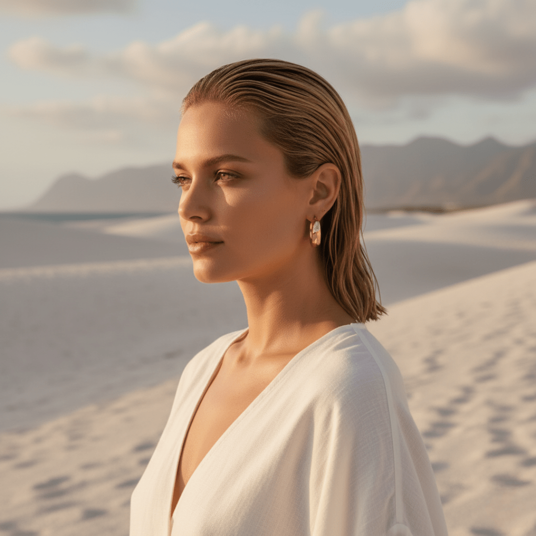 Chic Round Gold Hoop Earrings