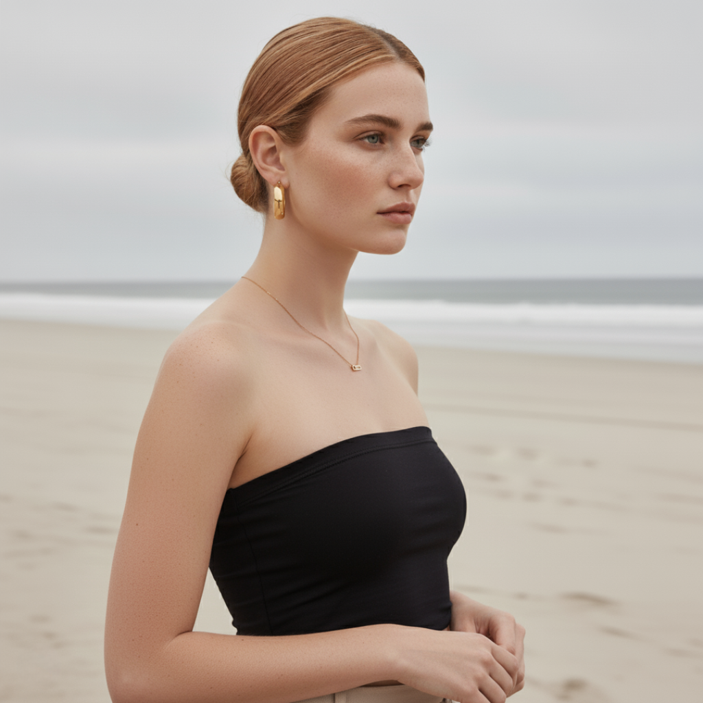 Chic Round Gold Hoop Earrings