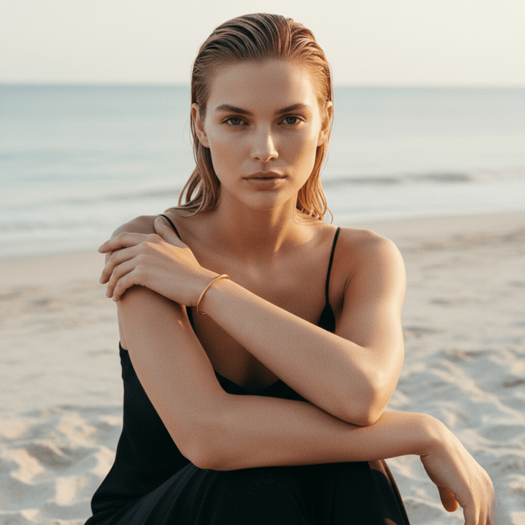 Elegante slanke manchetarmband - goud, lichtgewicht ontwerp