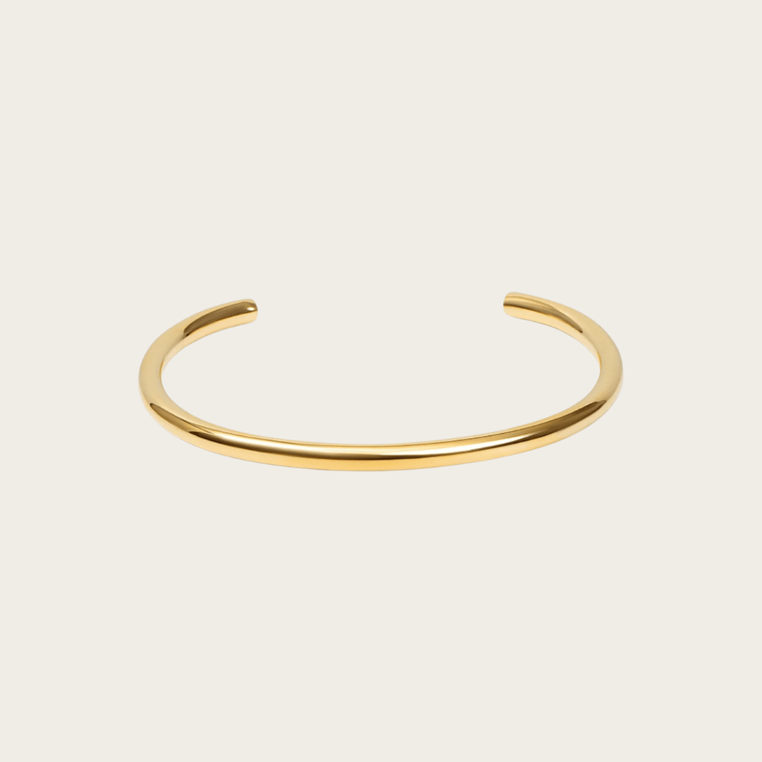 Elegante slanke manchetarmband - goud, lichtgewicht ontwerp