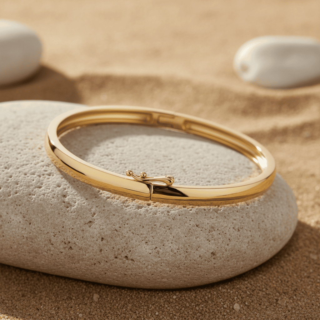 Elegante Massieve Armband - Goud- of Rodiumgeplateerd Zilver, Hypoallergeen