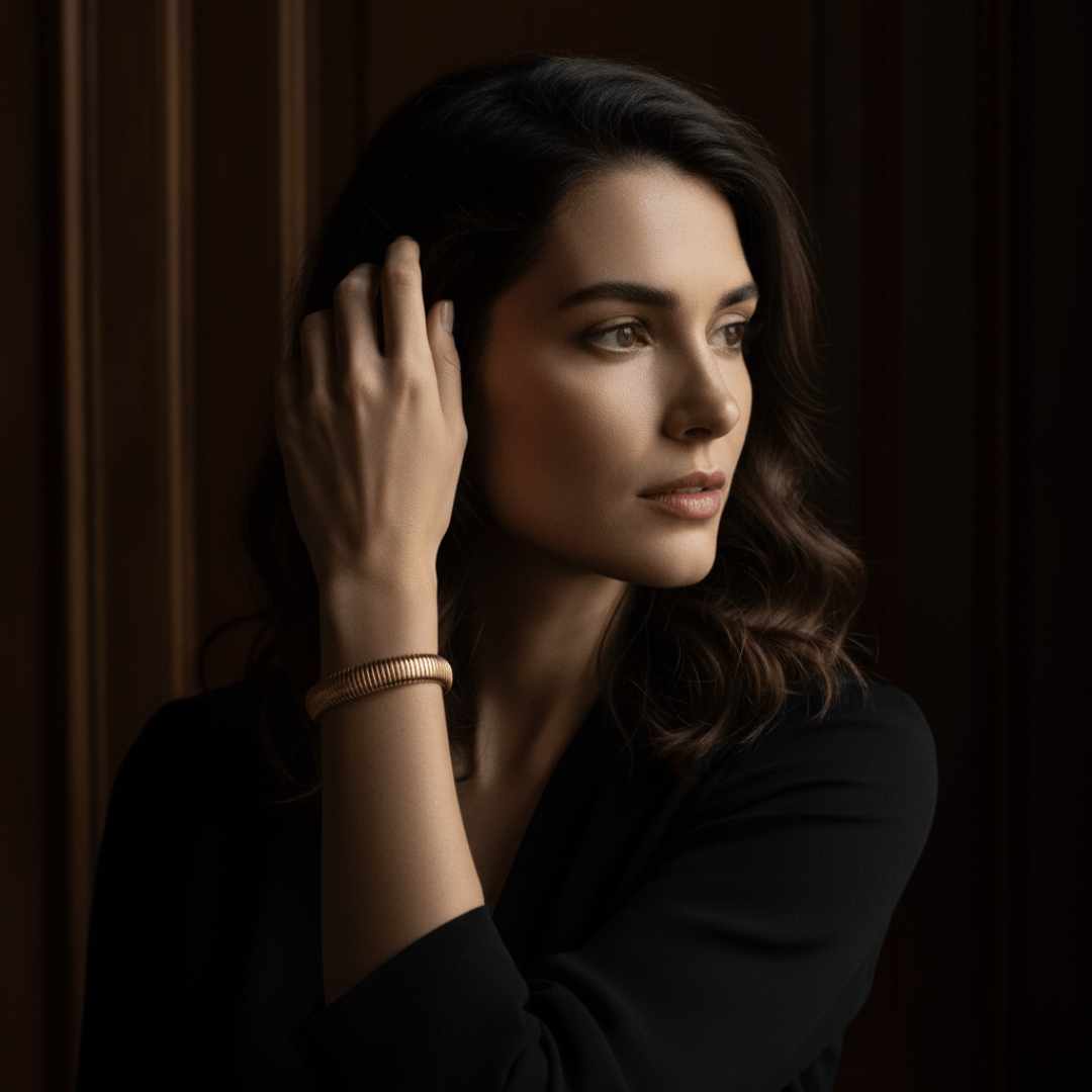 Elegante rekbare armband - verguld roestvrij staal, waterbestendig, hypoallergeen