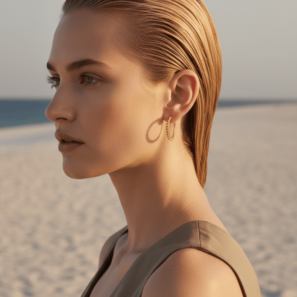 Golden Horizon zonnestraal clip oorbellen