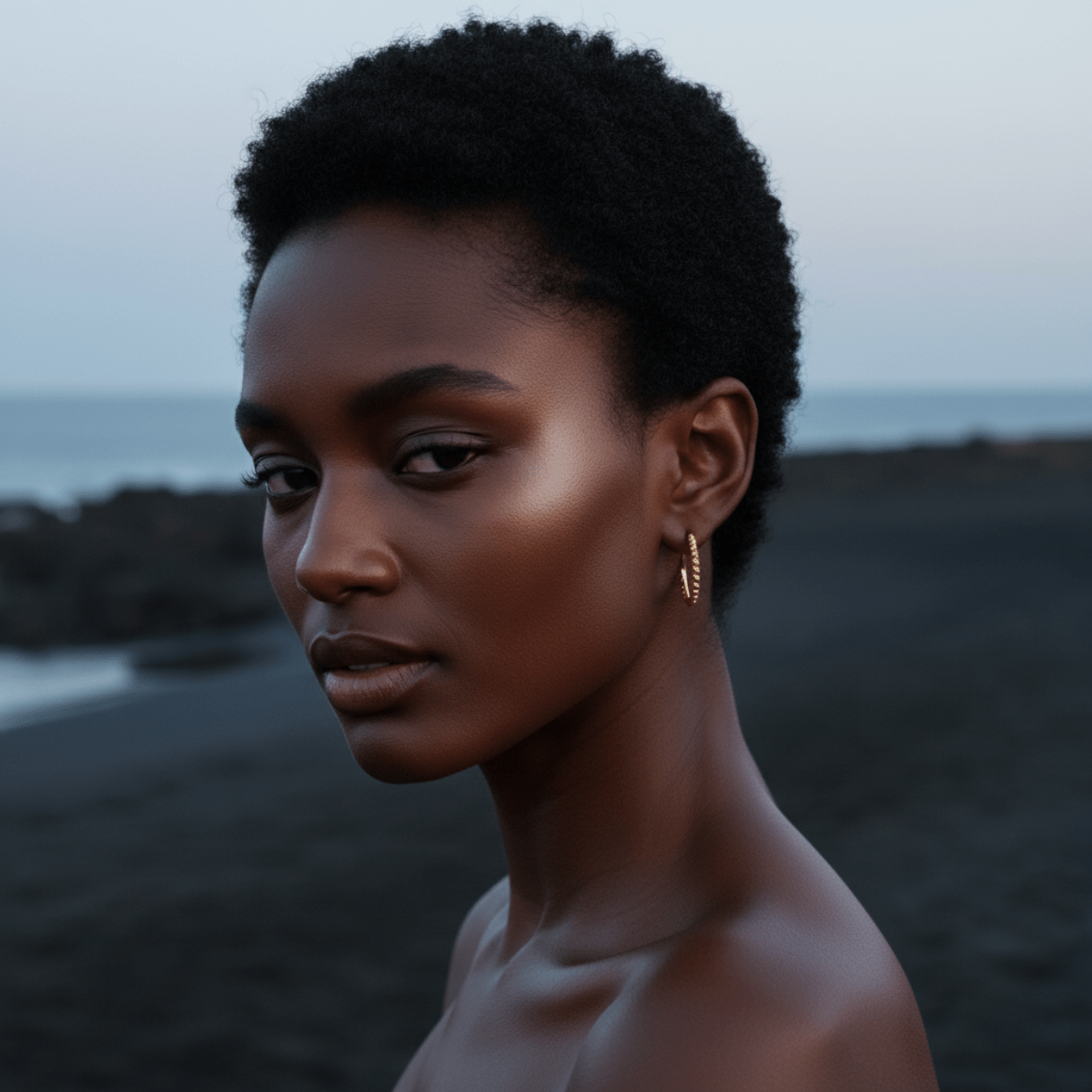 Pendientes de clip con destello solar Golden Horizon