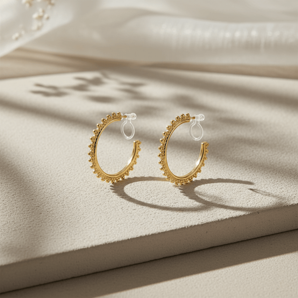 Golden Horizon zonnestraal clip oorbellen