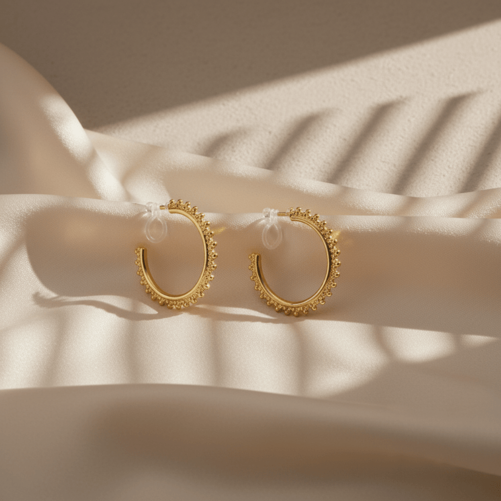 Golden Horizon zonnestraal clip oorbellen