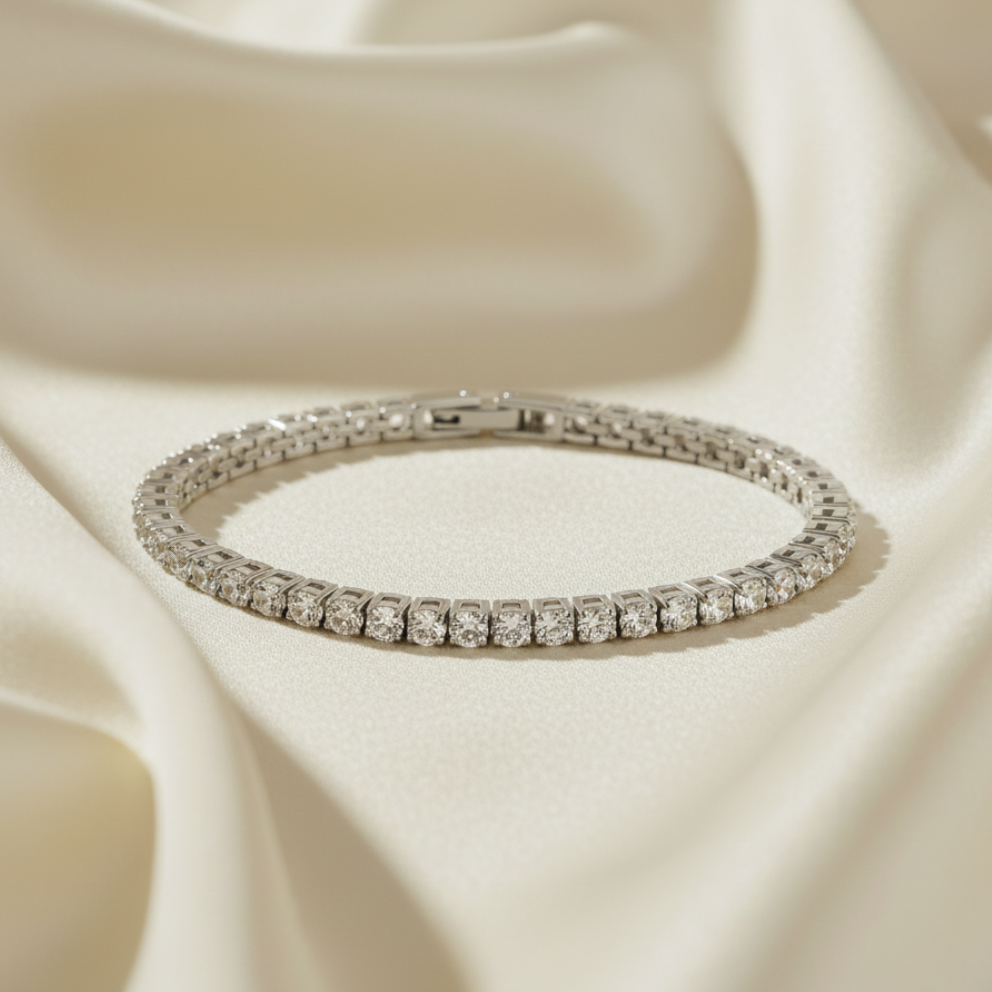 Reflecterende Tide Pool Bezel Tennis Armband