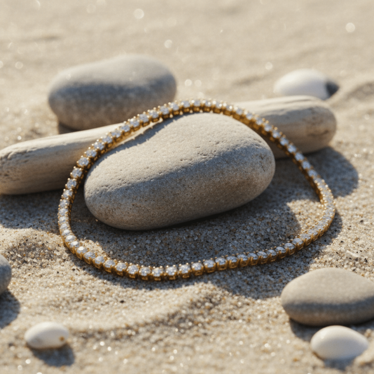 Elegant Tennis Bracelet with Cubic Zirconia - Minimalist Bezel Design, Adjustable Lengths