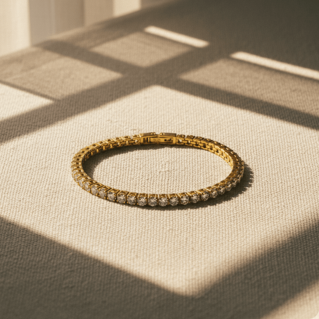 Reflecterende Tide Pool Bezel Tennis Armband