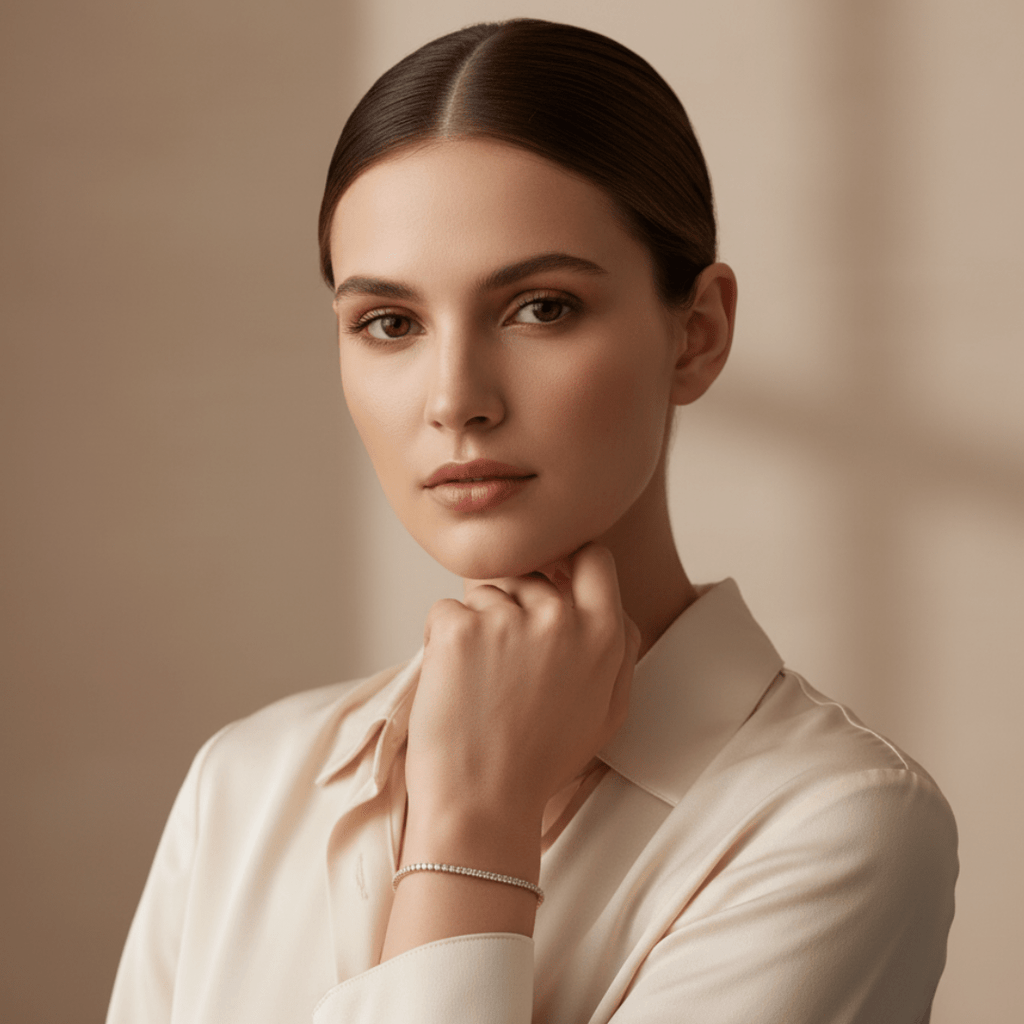 Perfect Foam Line Tennisarmband met Diamantlook