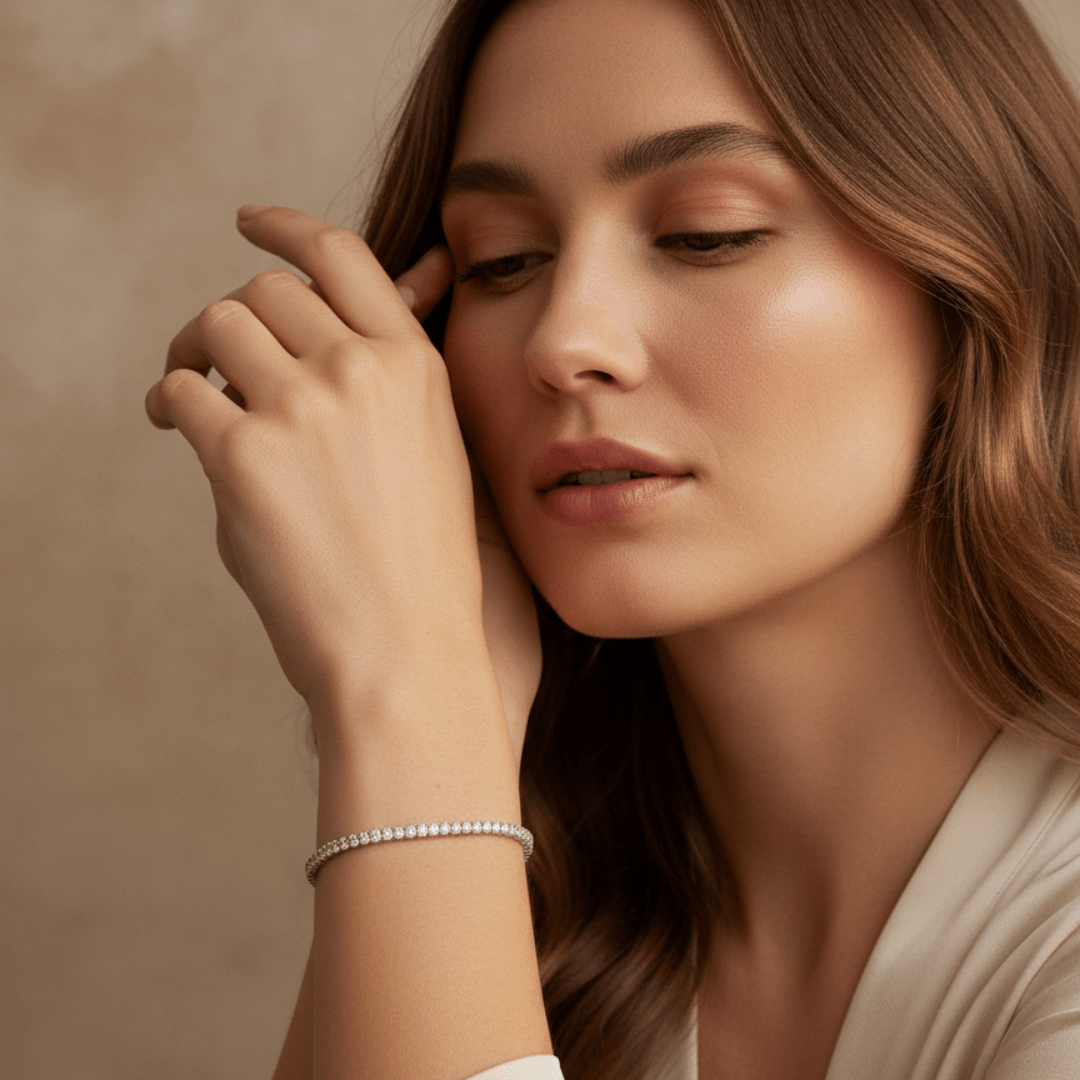 Perfect Foam Line Tennisarmband met Diamantlook