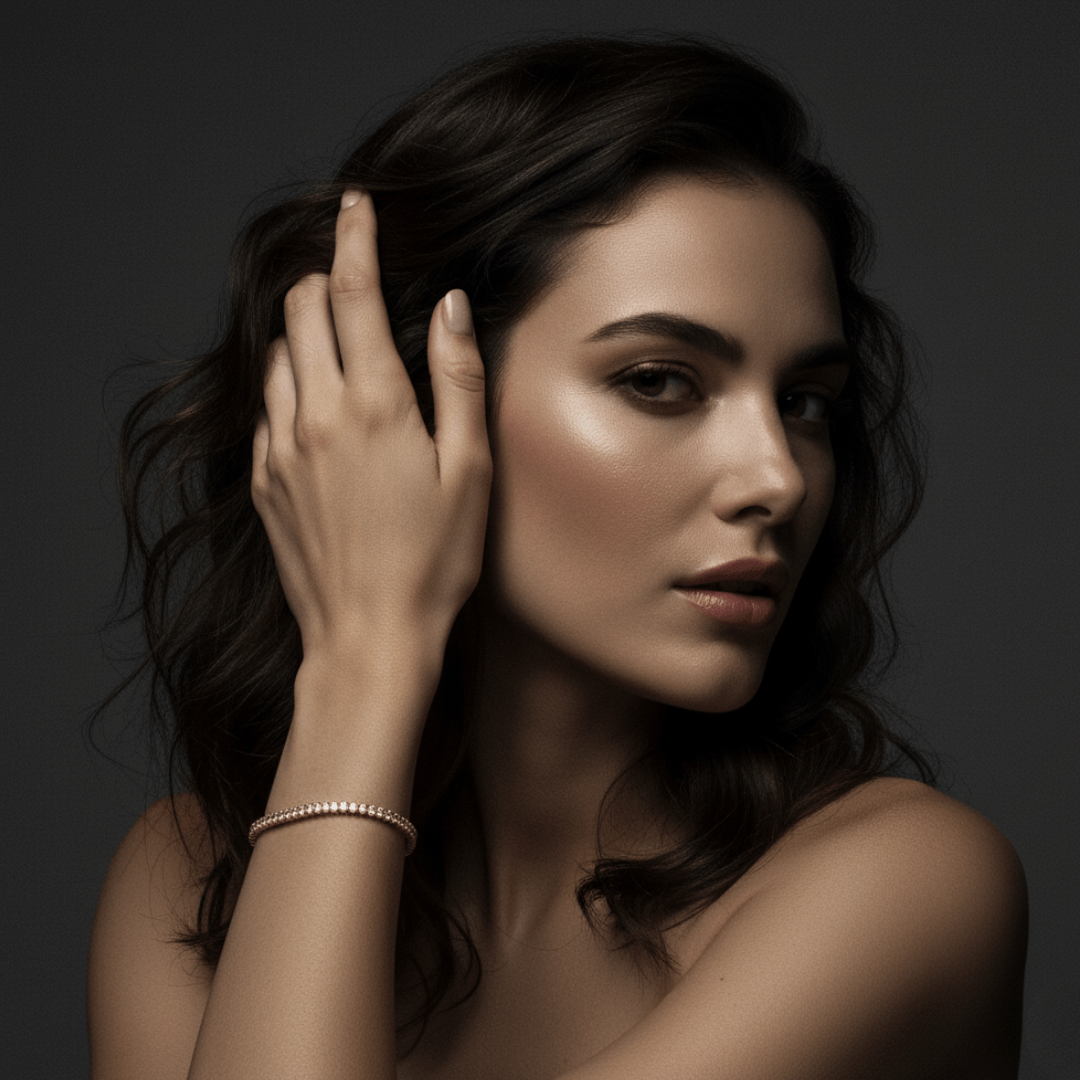 Perfect Foam Line Tennisarmband met Diamantlook