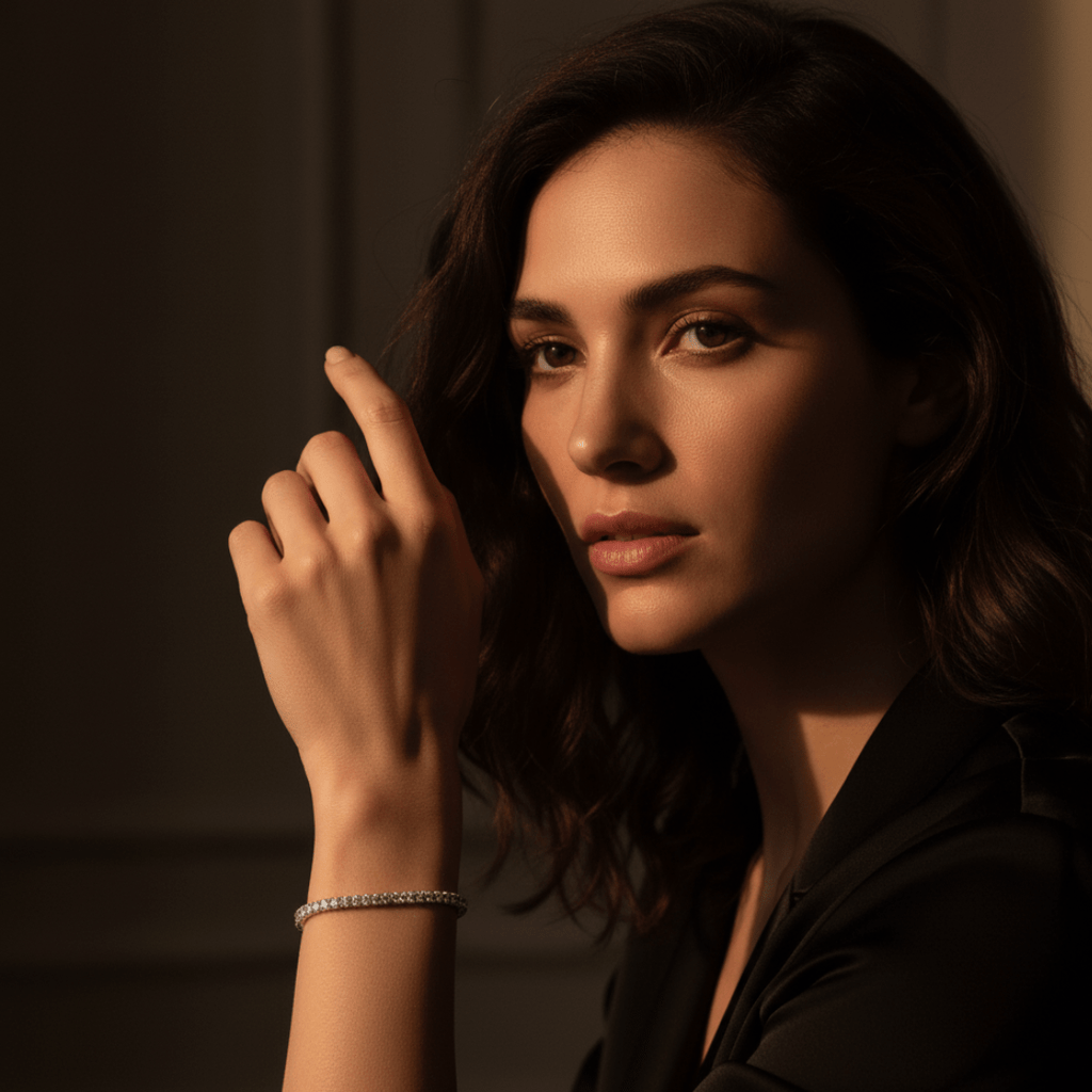 Perfect Foam Line Tennisarmband met Diamantlook