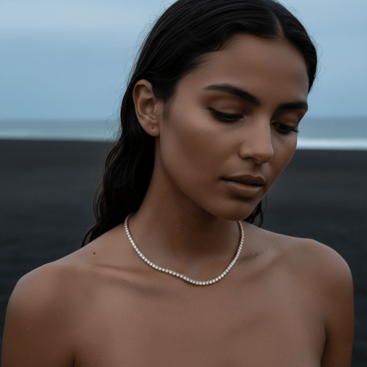 Anillo de tenis de oro líquido, oro corriente y plata