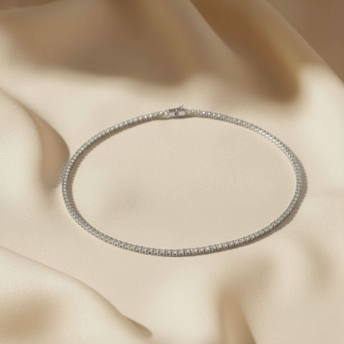 Anillo de tenis de oro líquido, oro corriente y plata