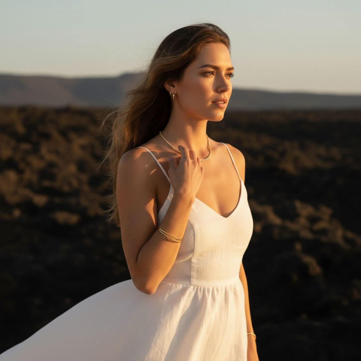 Anillo de tenis de oro líquido, oro corriente y plata