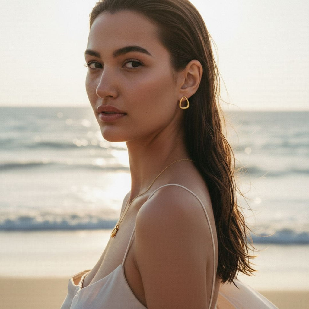 Elegant Triangle Gold Earrings for a Chic Look