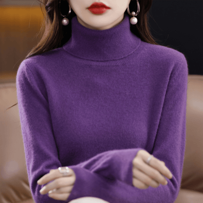 Elena Cashmere Turtleneck Sweater - Style intemporel et confort luxueux