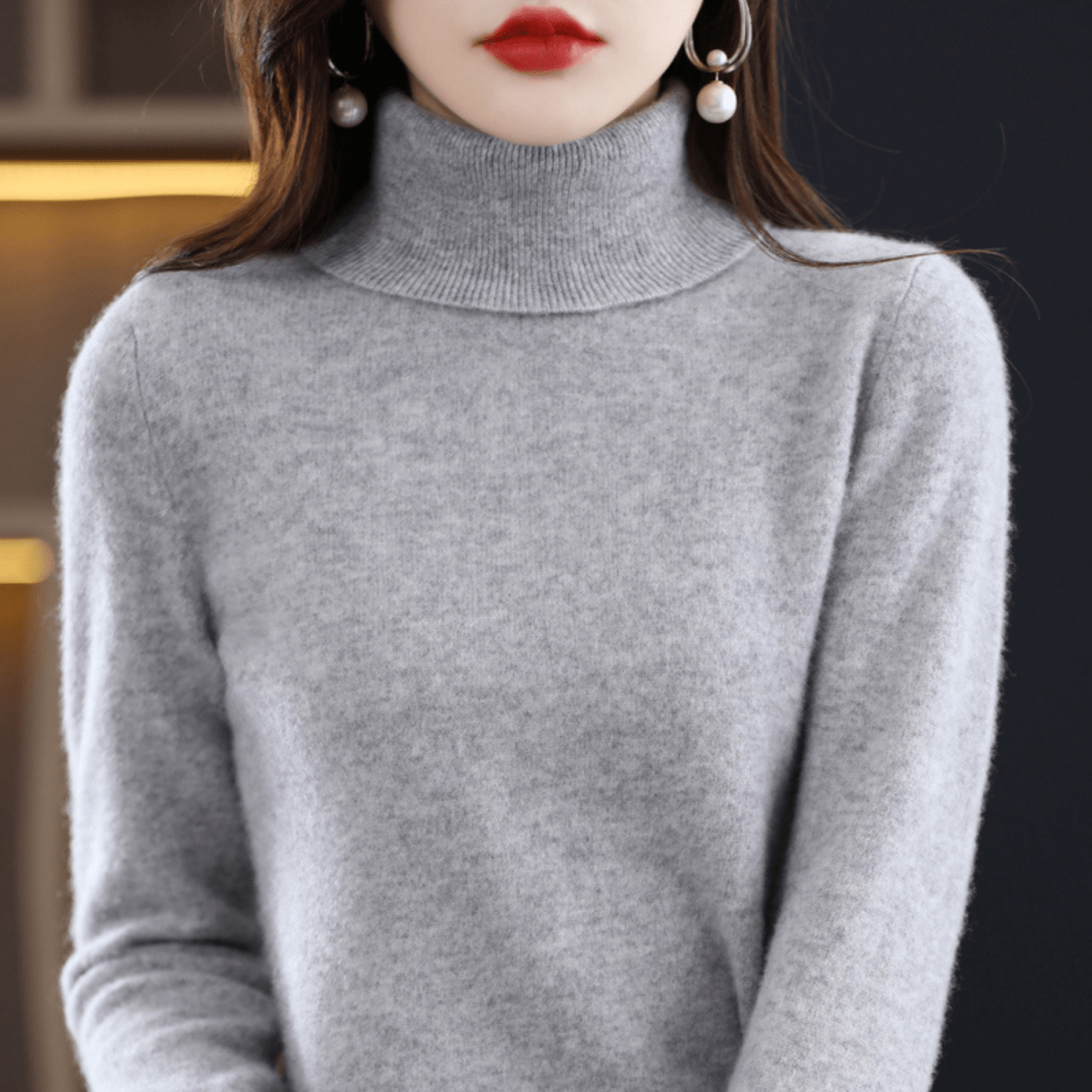Elena Cashmere Turtleneck Sweater - Style intemporel et confort luxueux