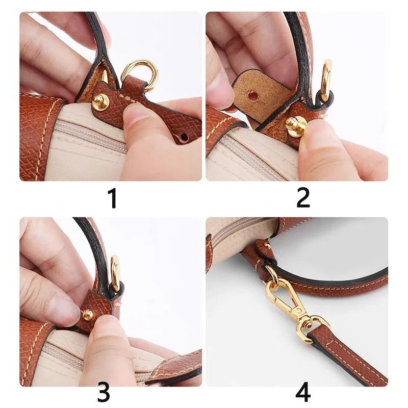 Stylish Leather Crossbody Strap for Longchamp Mini Bag - Adjustable & Durable 2