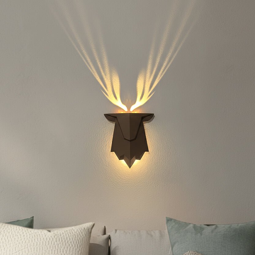 Geometric Deer Wall Lamp with Adjustable Brightness & Remote Control 5