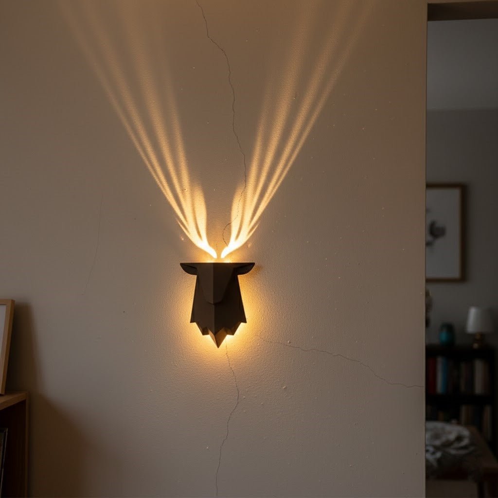 Geometric Deer Wall Lamp with Adjustable Brightness & Remote Control 1