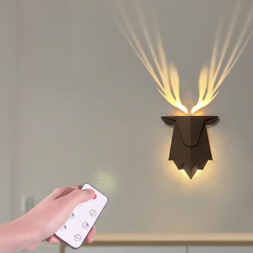 Geometric Deer Wall Lamp with Adjustable Brightness & Remote Control 4