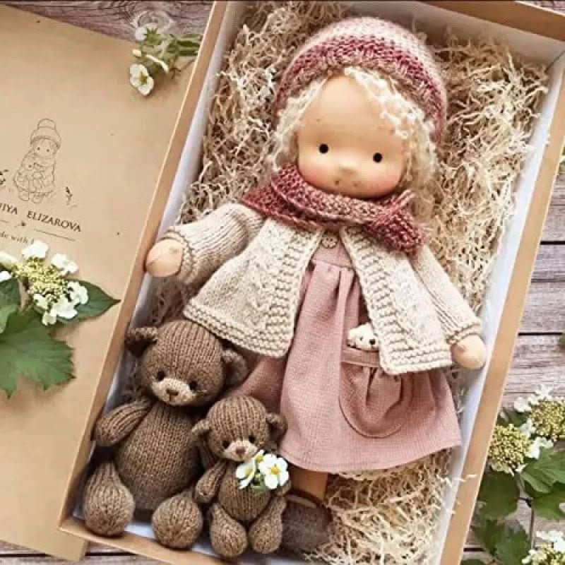 ELORA – Handmade Waldorf Doll Made of Cotton
