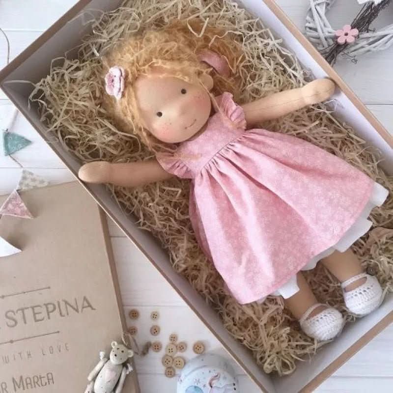 ELORA – Handmade Waldorf Doll Made of Cotton