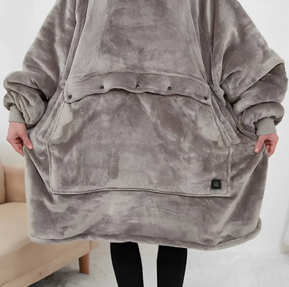 WarmHug - Oversized Hooded Heated Blanket with USB Self-Heating Technology 6
