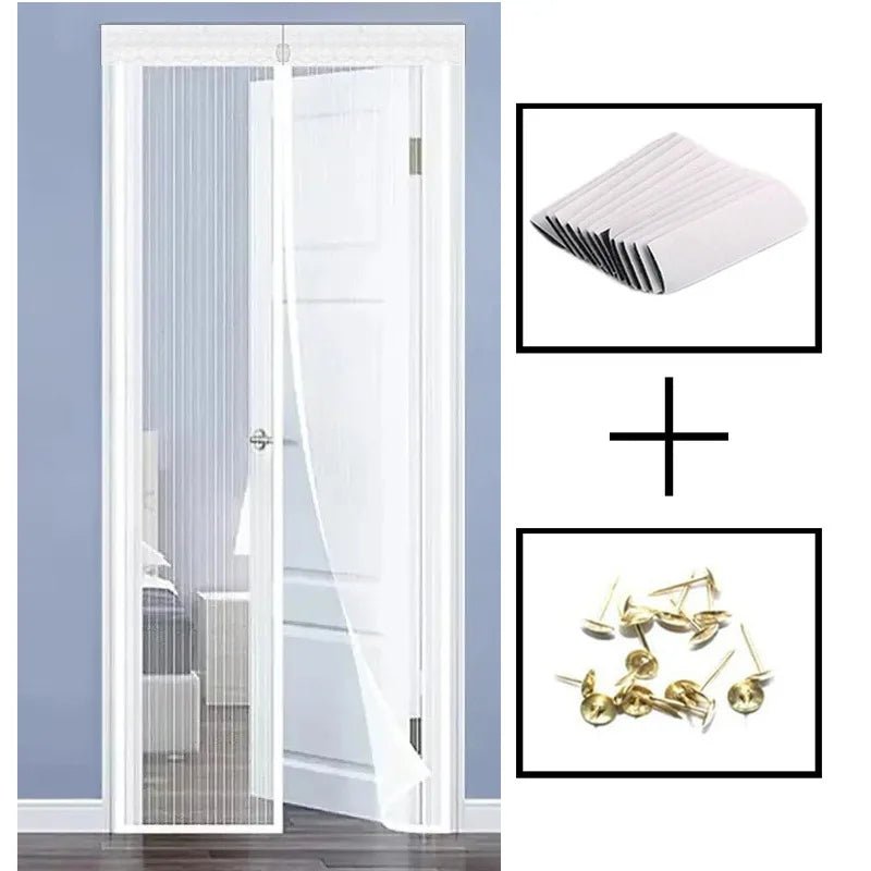Magnetic Soft Gauze Door Curtain - Mosquito Proof with Elegant Embroidery 7