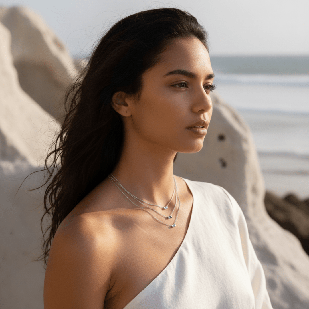 Collier Pierre de Naissance Emery - Pendentif en Pierre Précieuse Délicat pour Célébrations Élégantes