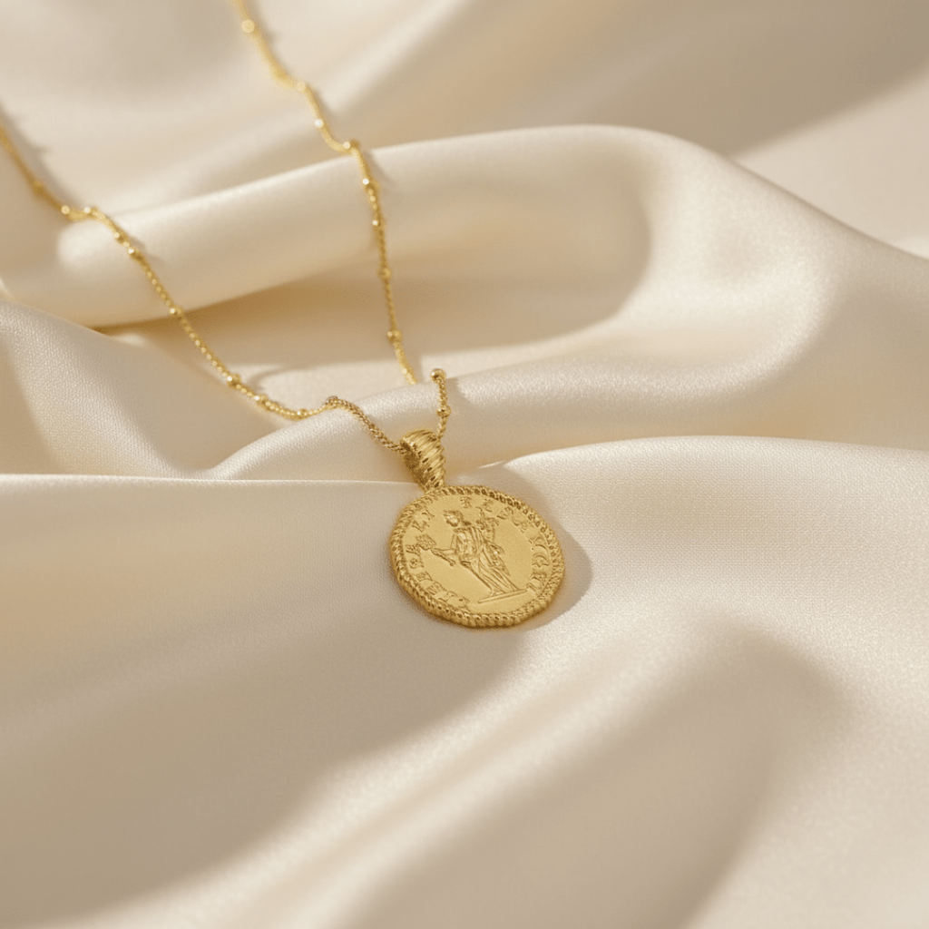 Empowerment Sieraden - Athena Munt Ketting voor Vrouwen, Antiek Ontwerp