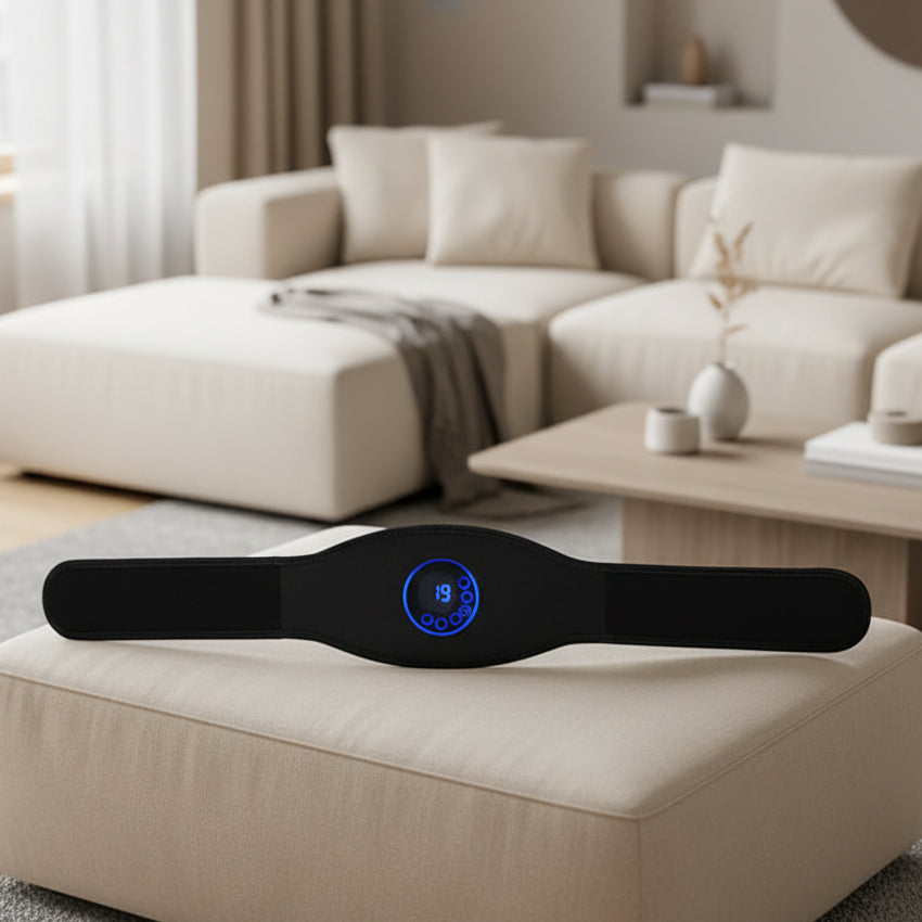  Ems abdominal muscle trainer - effective belly trainer for strong abdominal muscles, portable fitness device with 19 intensity levels-1