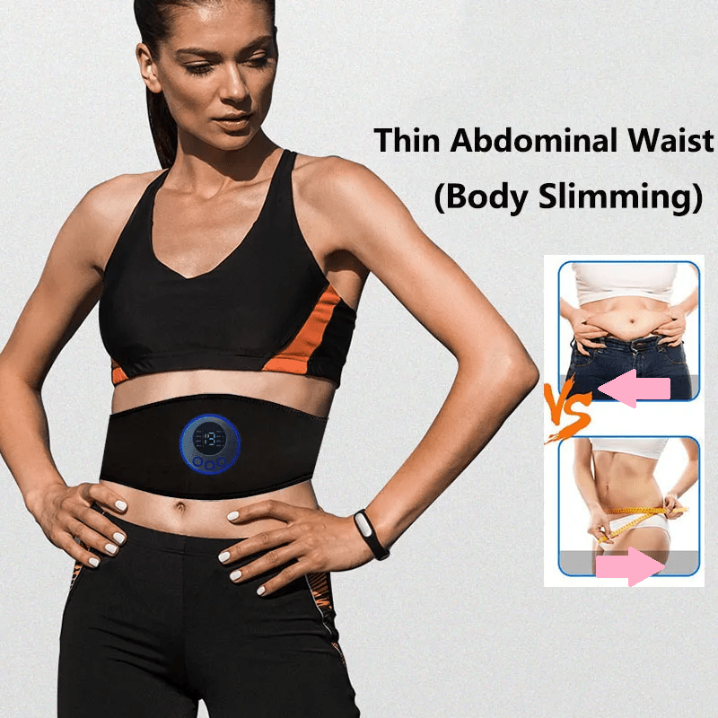  Ems abdominal muscle trainer - effective belly trainer for strong abdominal muscles, portable fitness device with 19 intensity levels-4