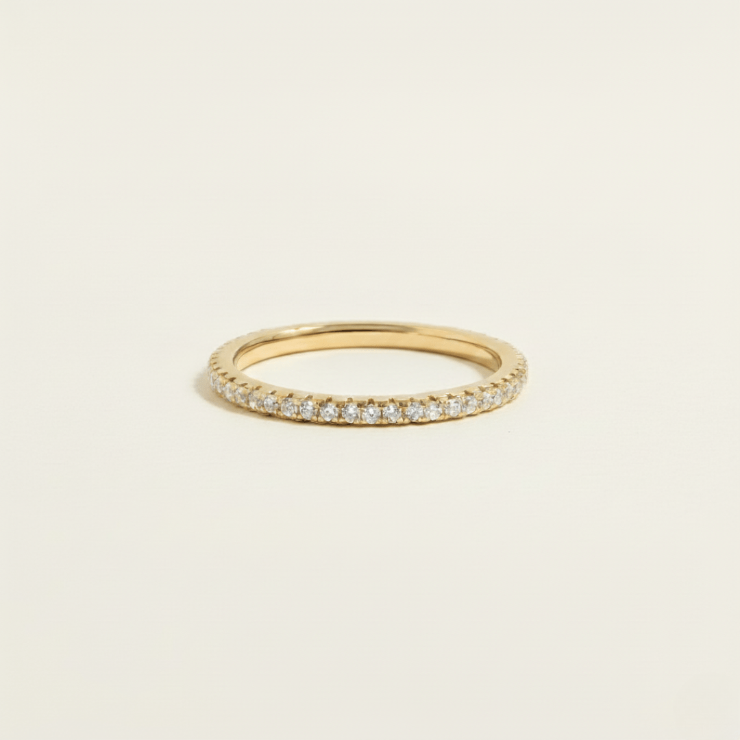 Anillo Eternity Brillante Plata Oro